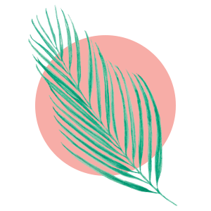 Palm in pink circle