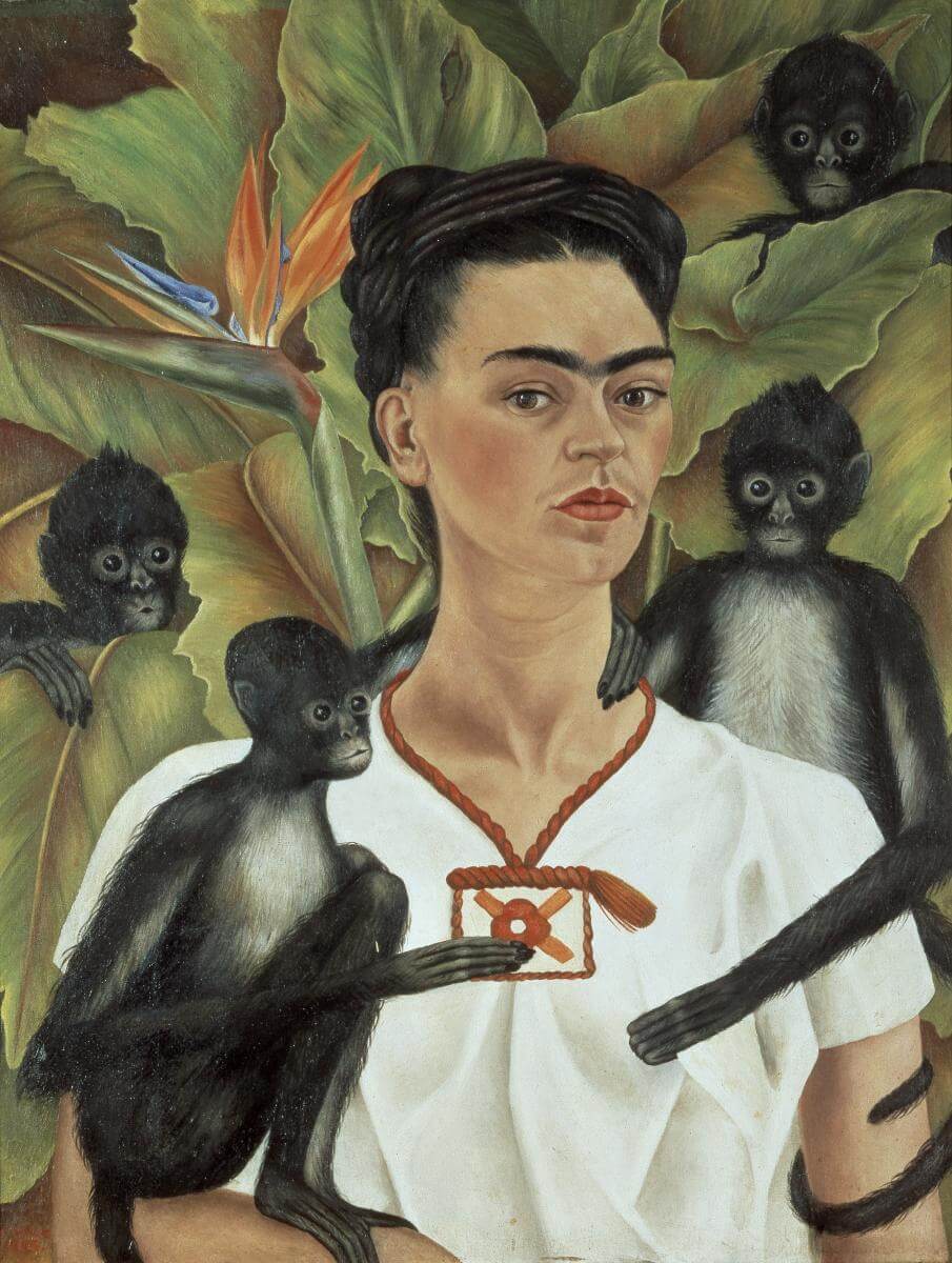 Self-Portrait with Monkeys by Frida Kahlo
