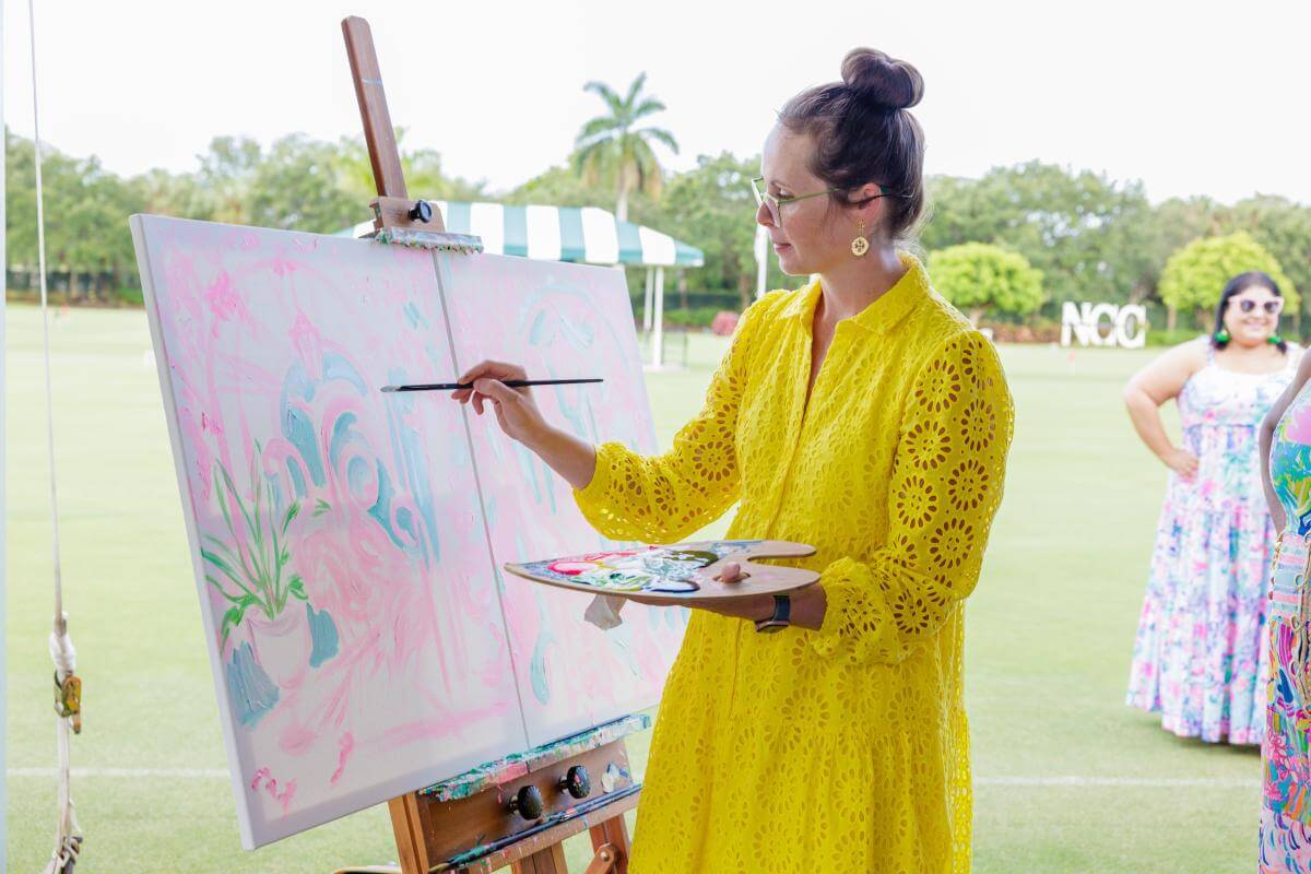 painter at the pink retreat