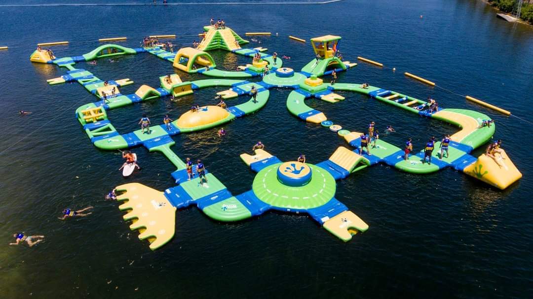 Floating playground on water