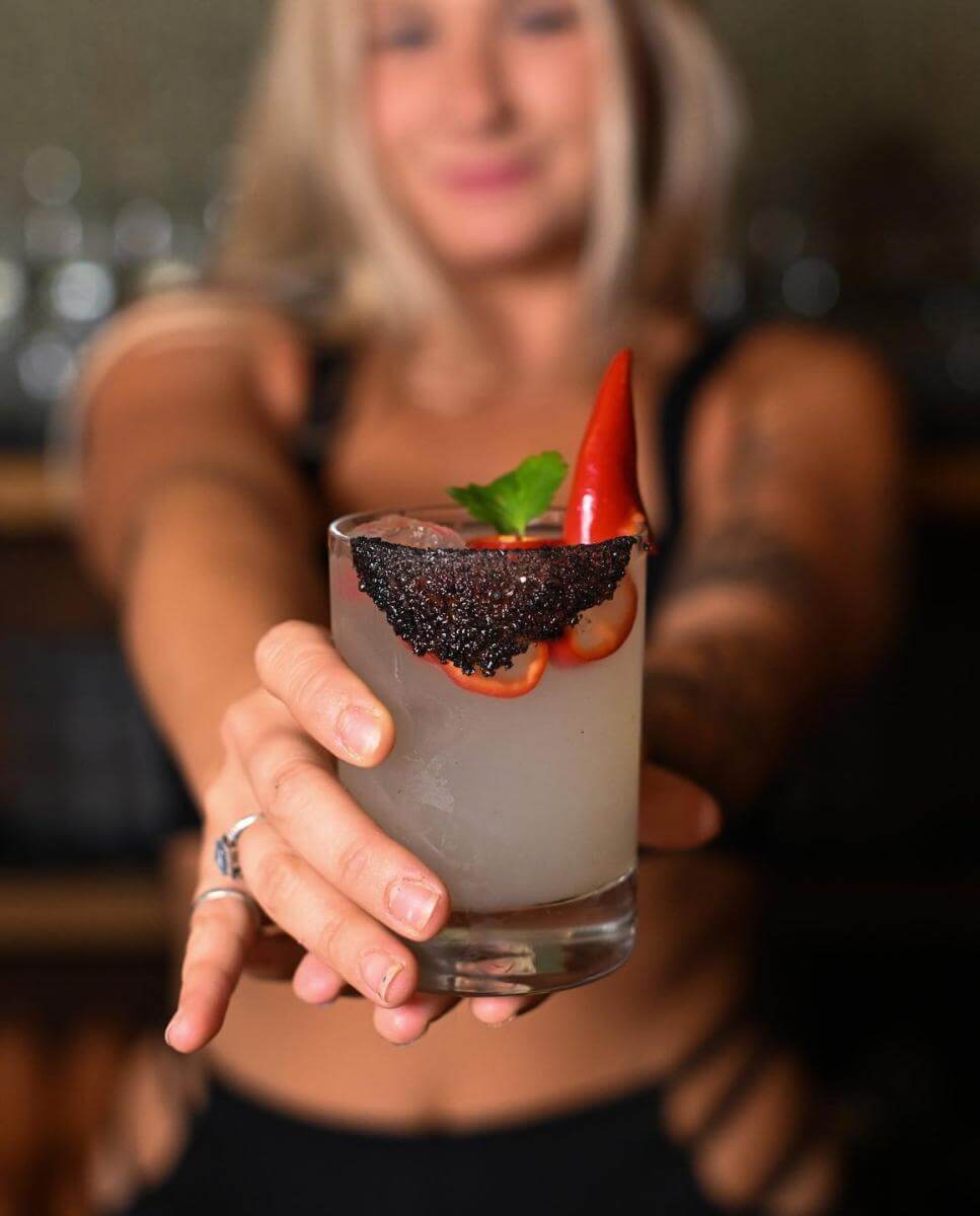 Girl with cocktail
