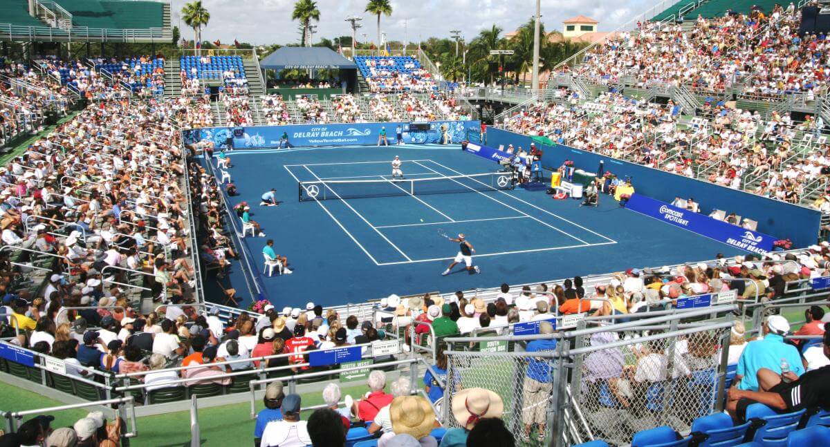 tennis court at the delray beach open