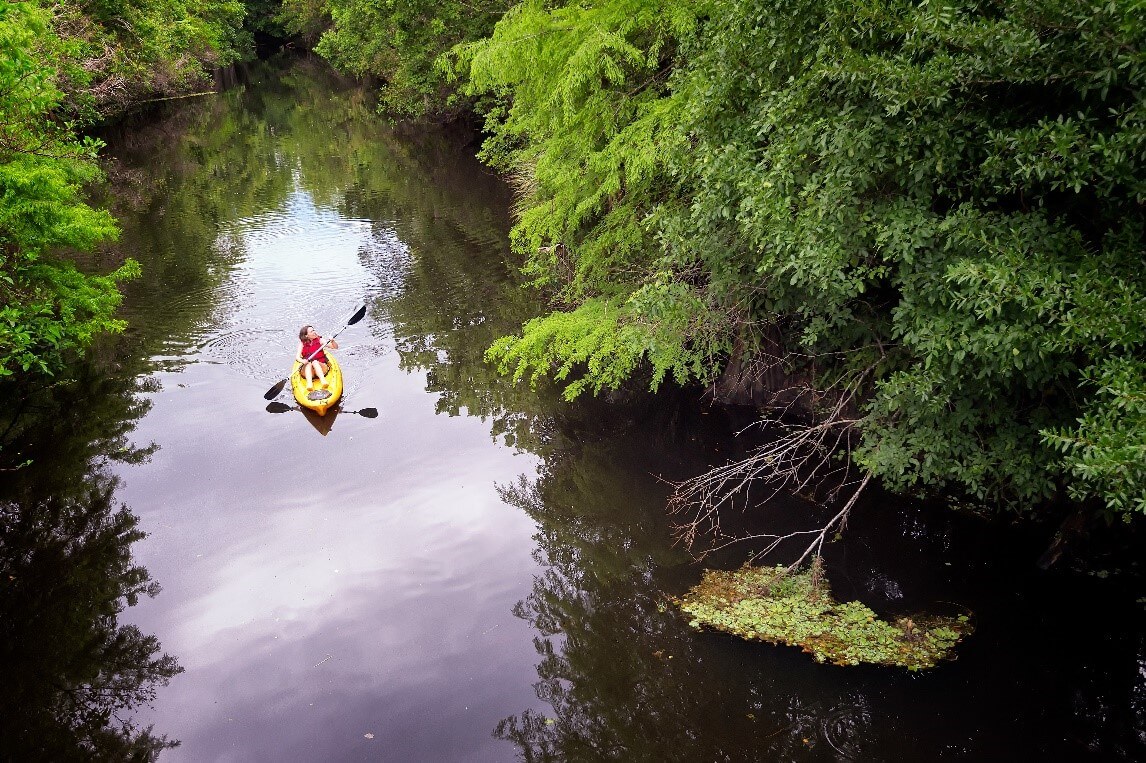 Kayaker at Riverbend Park