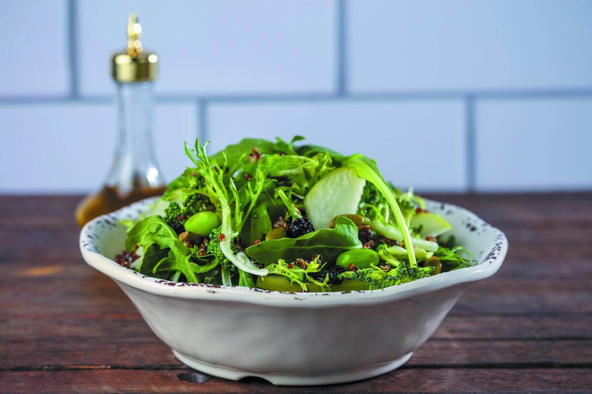 Super Greens & Grains Salad Using Locally-grown items, at The Tacklebox – Photo credit: LibbyVision.com
