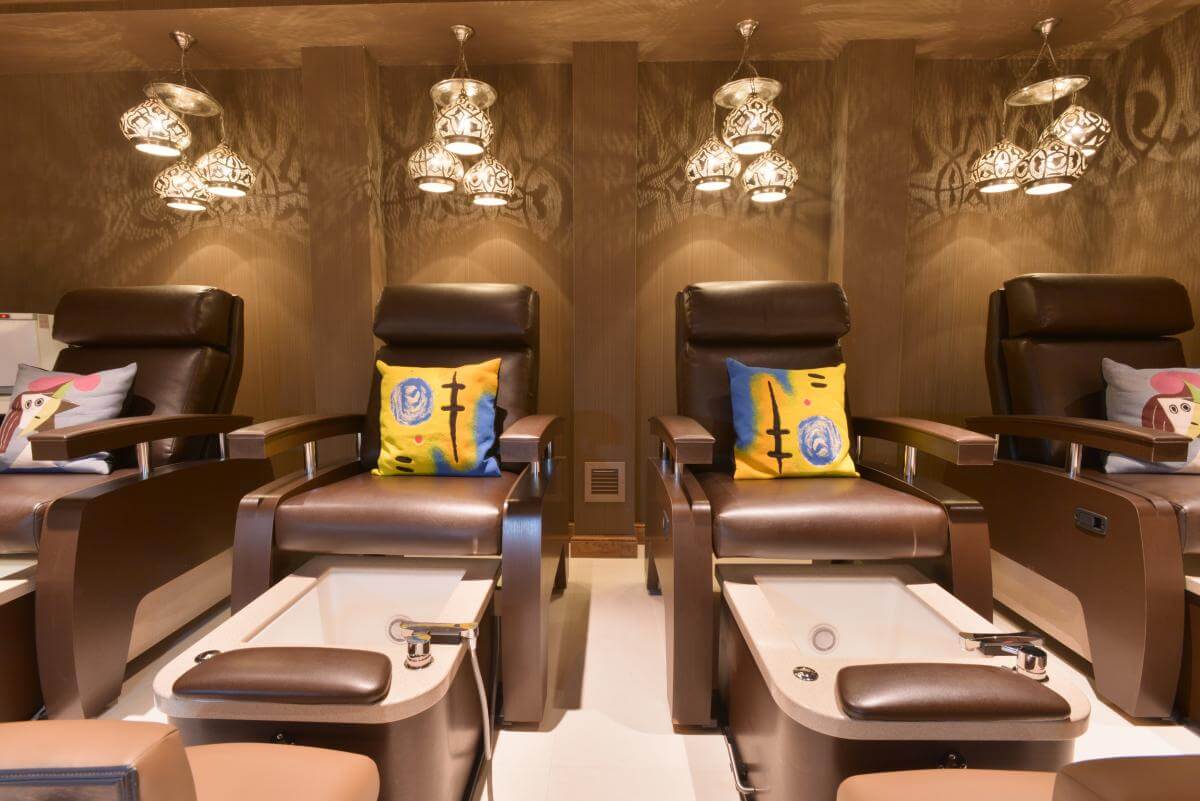 Massage chairs at The Spa at Tideline