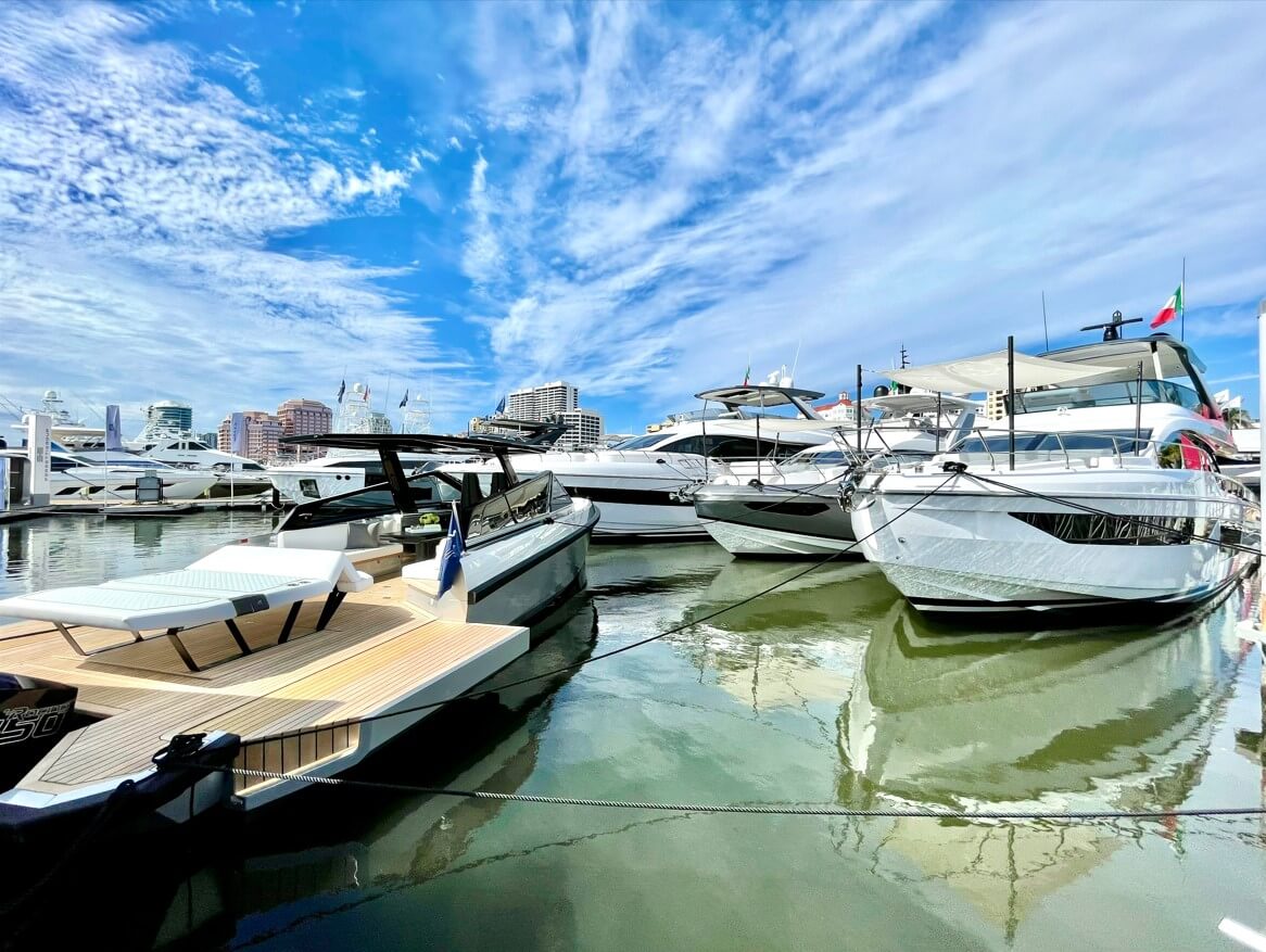 Boat show on West Palm Beach waterfront