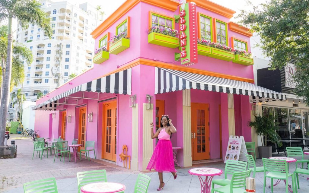Claudia no Sloan's em West Palm Beach