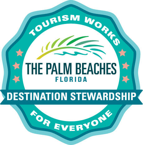 Un logotipo llamativo para The Palm Beaches, Florida, que promueve el turismo y la gestión responsable para todos