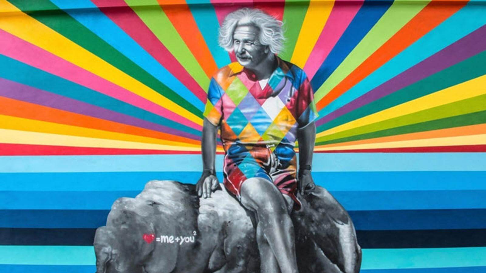 The Einstein Canvas Mural Selfie