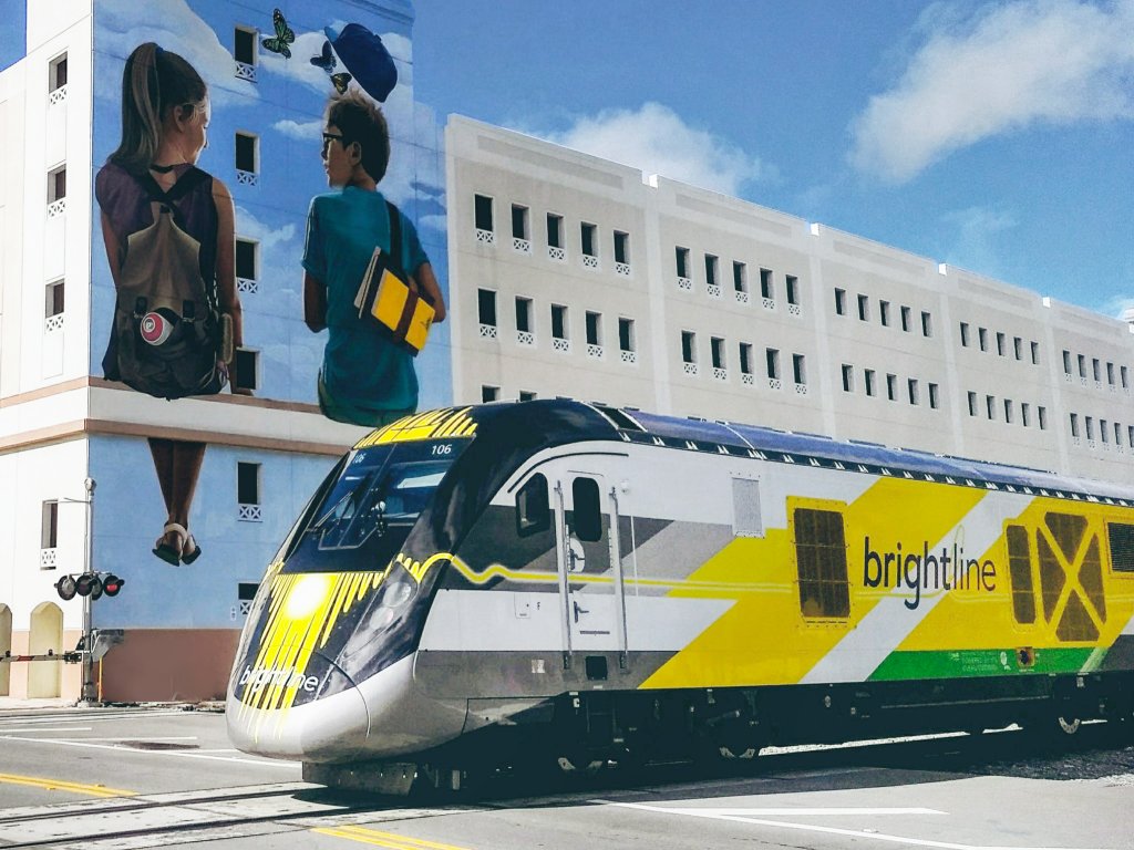Brightline train in West Palm Beach
