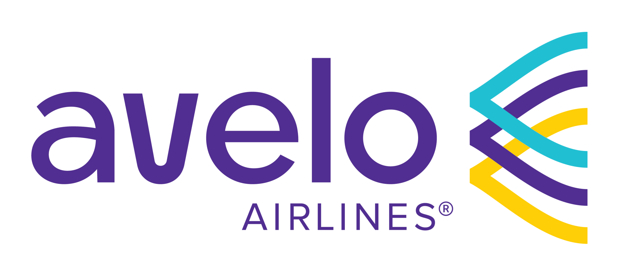 Colorful logo of Avelo Airlines