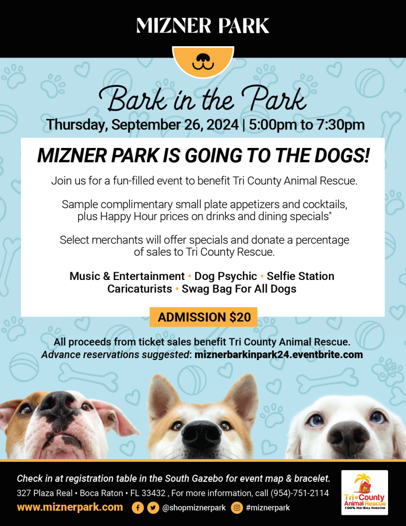 Bark in The Park flyer