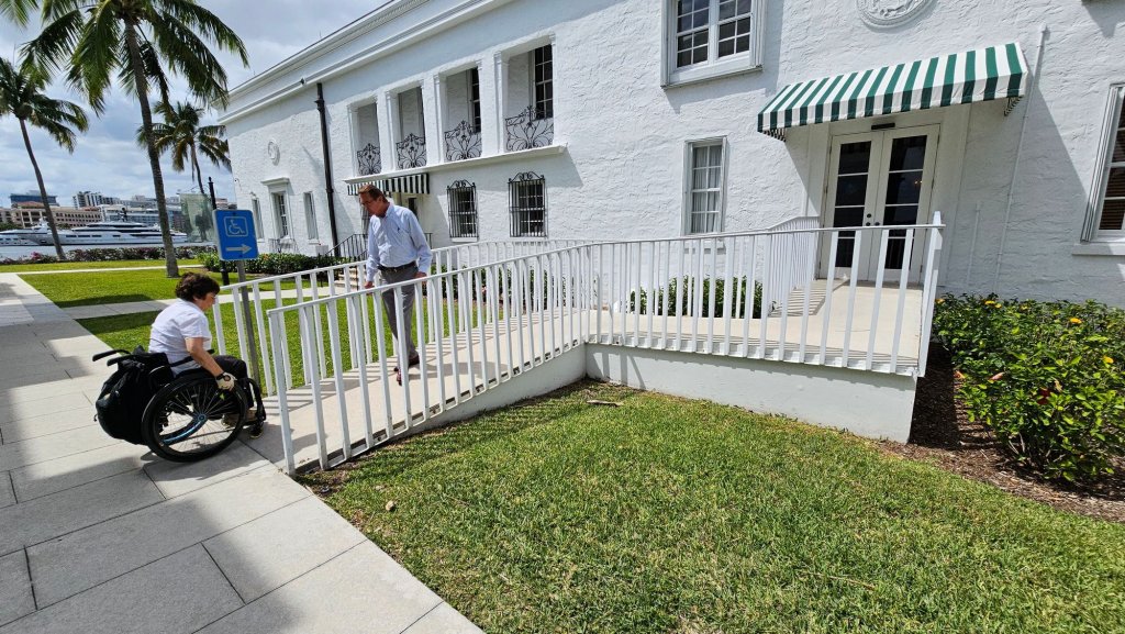 Accessible ramp at the flagler museum