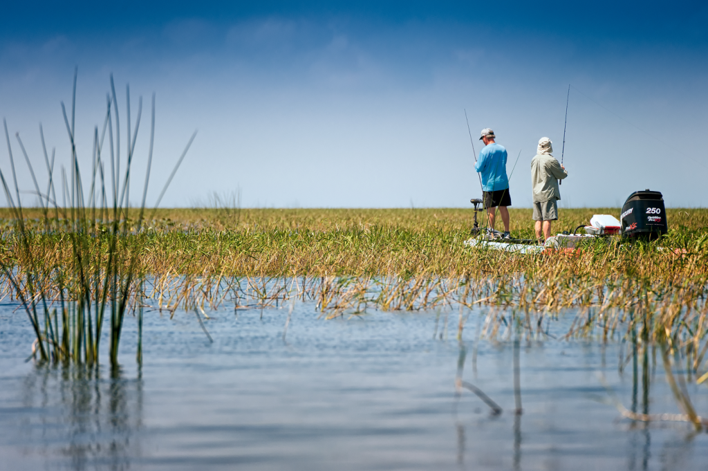 Angler auf dem Okeechobee-See