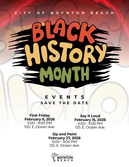Black History Month events in Boynton Beach, featuring a community celebration and art activities