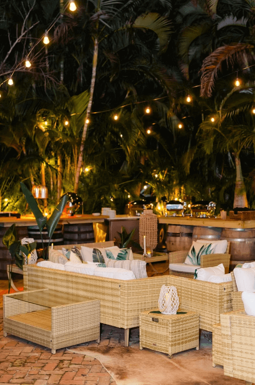 Cenas al aire libre en la costa de Palm Beaches