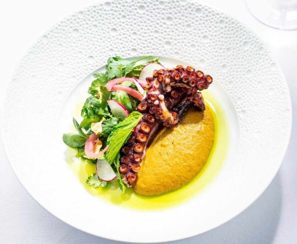 Grilled octopus Cafe Boulud