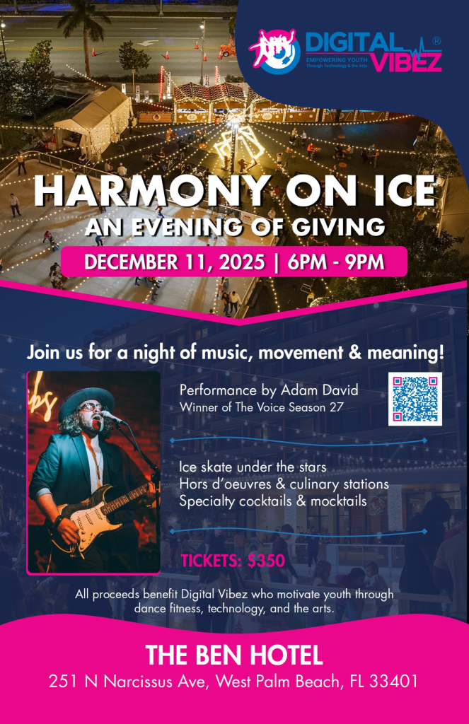 Harmony on Ice : Une soirée de dons avec musique, patinage sur glace et délices culinaires au profit de Digital Vibez, qui aide les jeunes à se prendre en charge grâce à la technologie et aux arts.