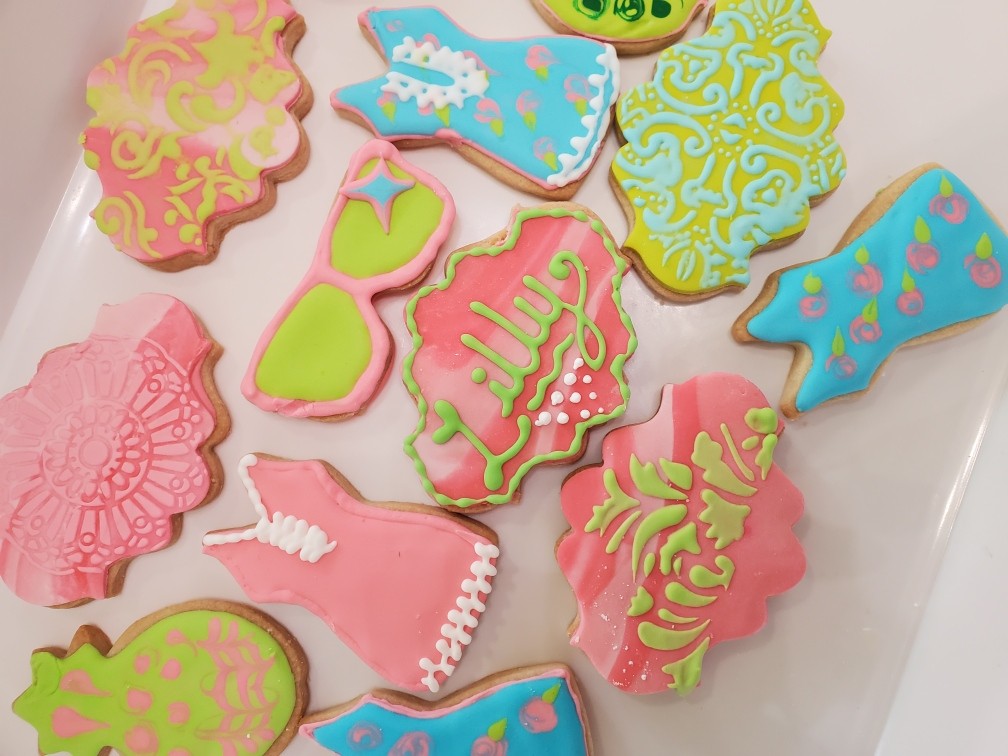 Biscuits sur le thème de Lilly Pulitzer