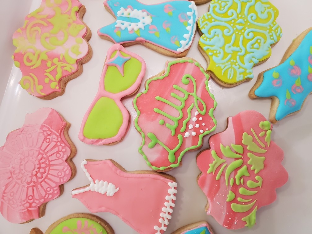 galletas rosas con glaseado