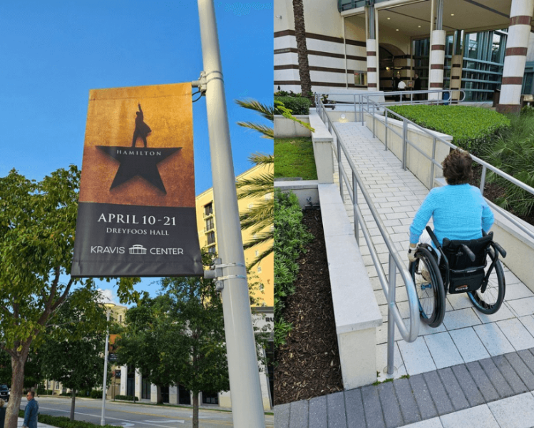 The kravis center for the performing arts accessibility features the