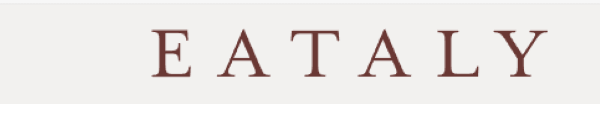 Eataly-Logo auf weißem Hintergrund